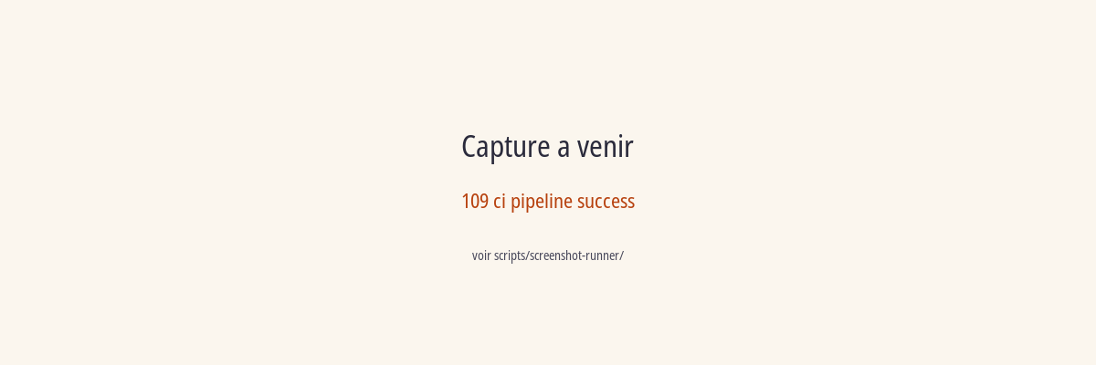 Page de détail d'un pipeline réussi