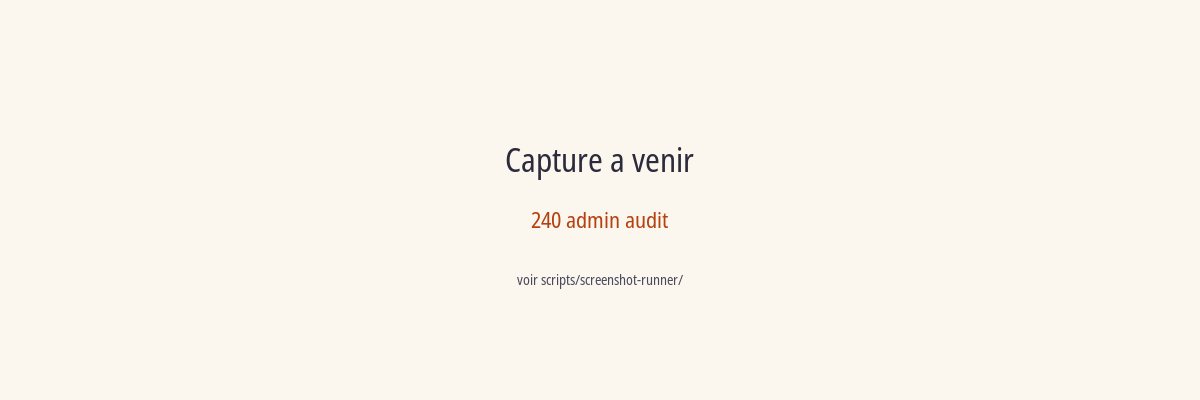 Journal d'audit dans /admin/audit